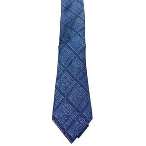 JOSEPH ABBOUD mens wearhouse denim blue color silver 100 % silk length 29 inch